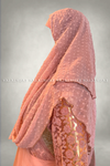 Light Pink Soft Appliqué Chiffon Hijab