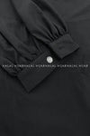 Plain Black Long Sleeve Belted Abaya