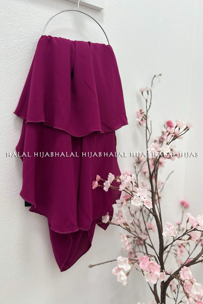 Fuchsia Pink Chiffon Instant Hijab