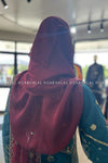 Maroon Soft Chiffon Instant Hijab