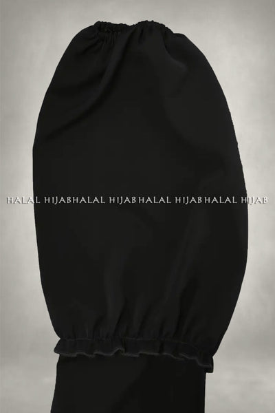 Plain Black Long Sleeve Kaftan Style Abaya