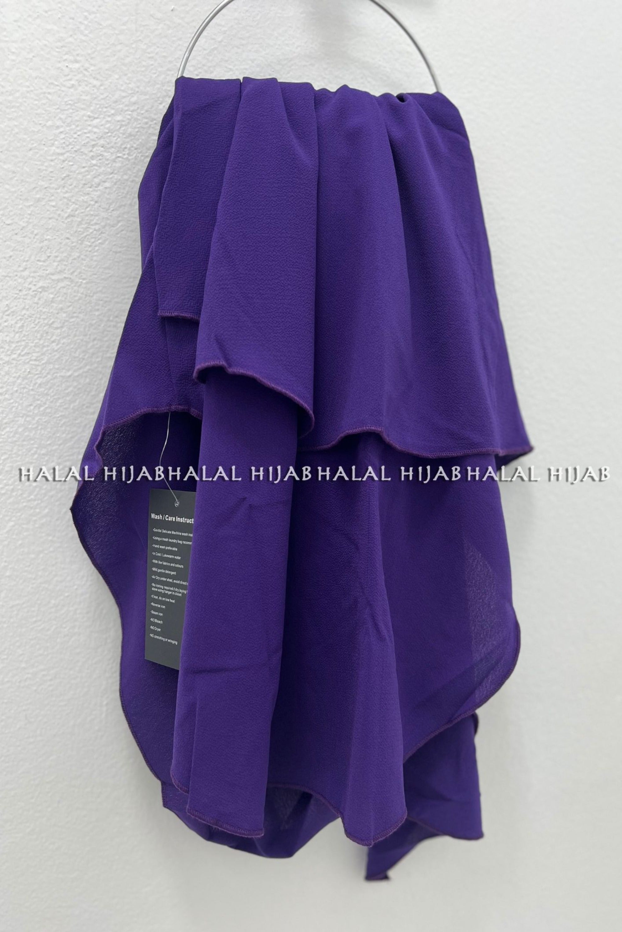 Dark Purple Chiffon Instant Hijab