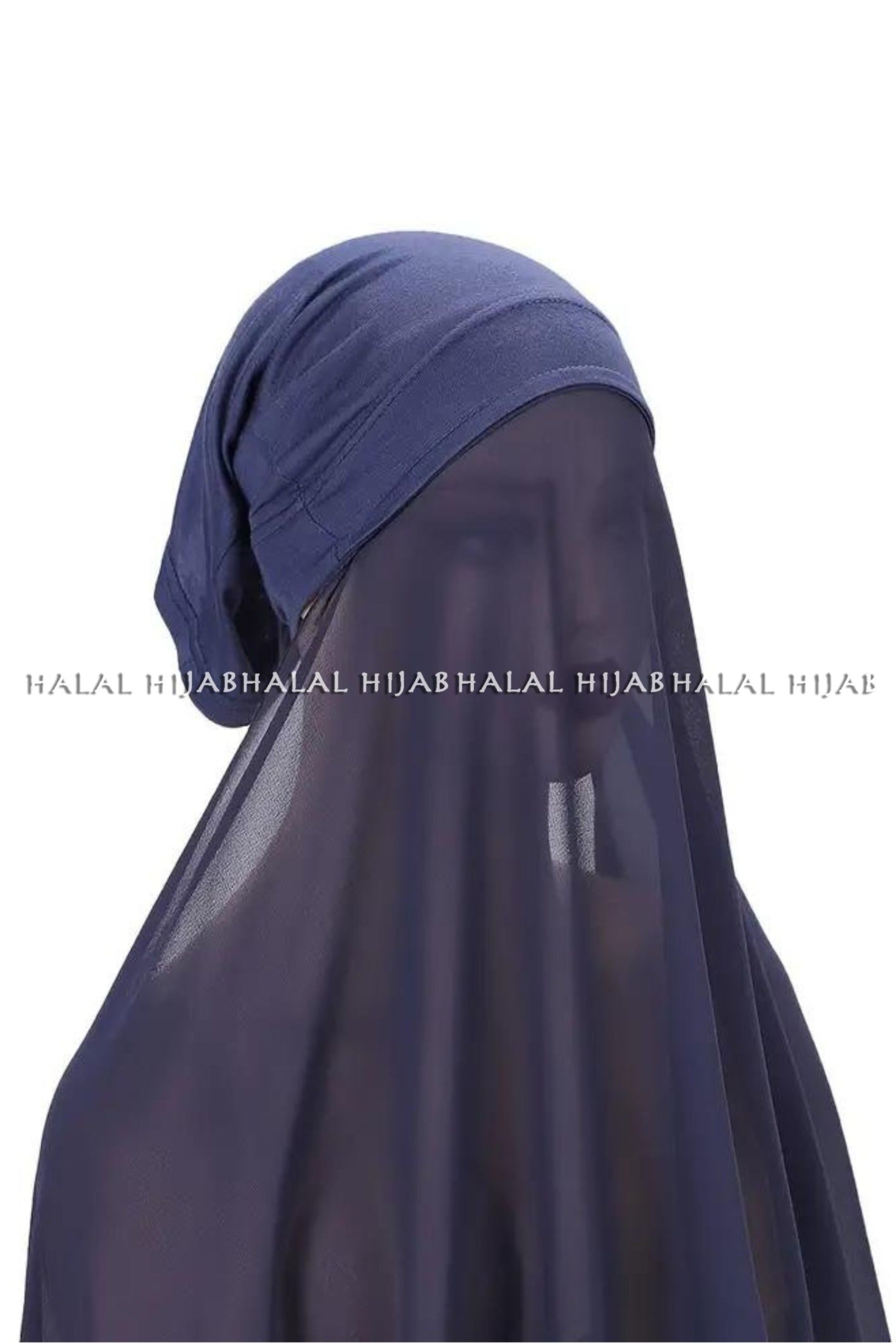 Haze Blue Chiffon Instant Hijab