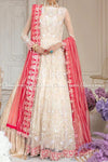 Cream Red Pakistani Formal Wear Gown