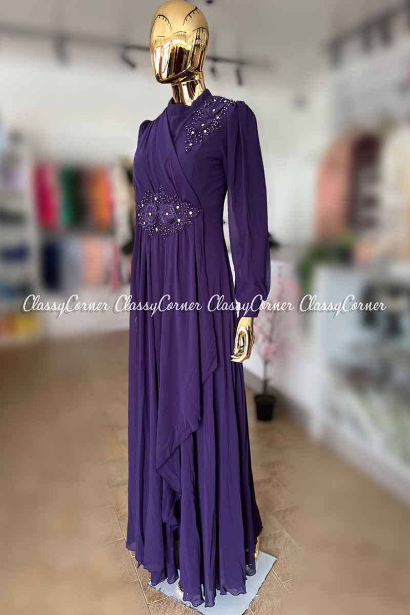 Purple Evening Party Dress