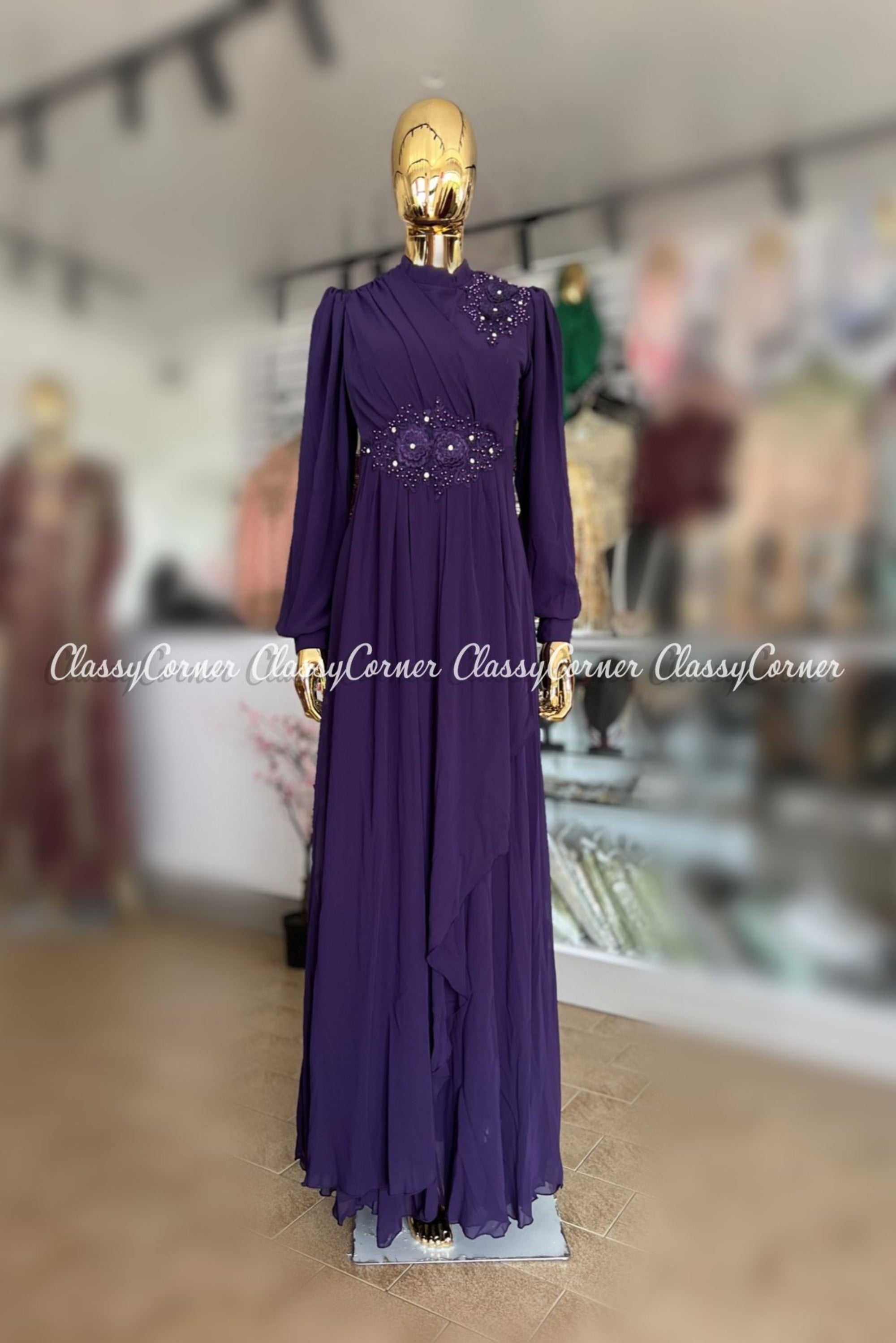 Purple Evening Party Dress