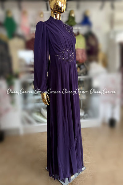 Purple Evening Party Dress