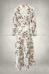 White Multi Floral Printed Maxi Dress