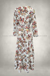 White Floral Printed Maxi Dress