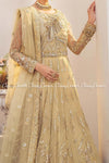Yellow Gold Pakistani Formal Wear Gown
