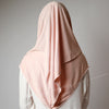 Matte Coral Blush Stretchy Instant Pinless Hijab