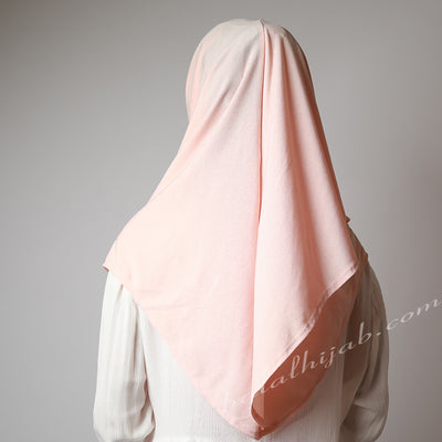 Light Baby Pink Blush Crystal Dotted Stretchy Instant Party Hijab