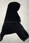 Black Plain Instant Georgette Hijab