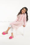 Floral Embroidery Pink Kids Salwar Kameez