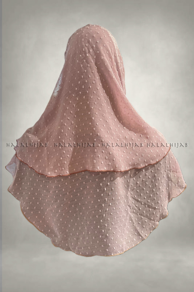 Light Dusty Pink Embellished Instant Hijab