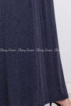 Navy Blue Modest Long Dress - detailed view