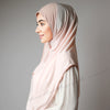 Light Nude Blush Cute Pink Stretchy Instant Hijab