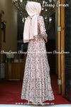 Powder Pink Floral Long Dress