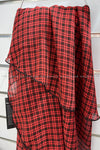Black Red Checkered Instant Hijab
