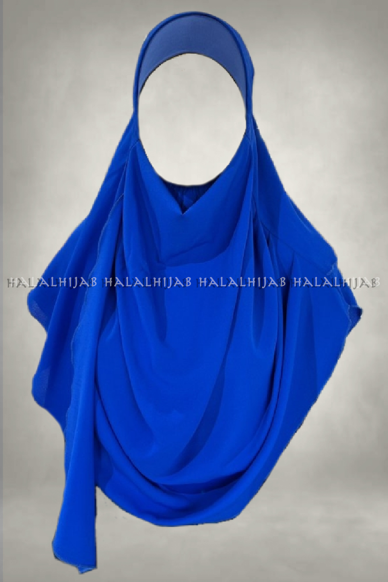 Royal Blue Georgette Instant Hijab