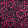 Simple Pink Abstract Full Print  Black Zipper Beach Bag Closed Up