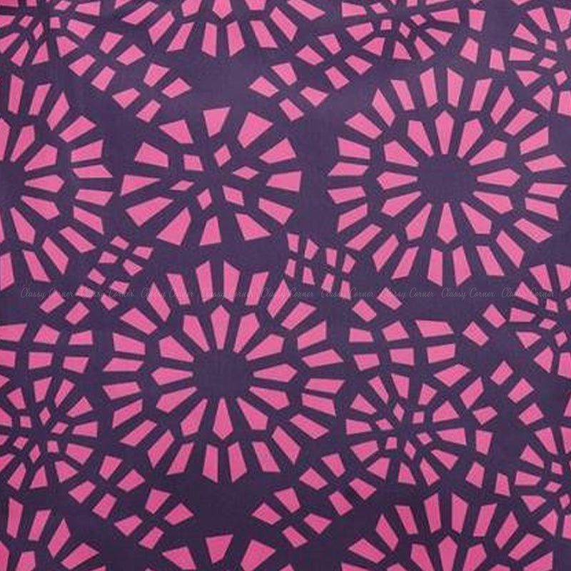 Simple Pink Abstract Full Print Purple Zipper Beach Bag