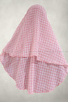 White Plaid Pink Instant Hijab