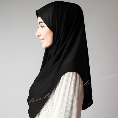 Wear Hijab, What is Hijab? Style Hijab, Online, wear, Hijab shop Australia, Hijab Women, Hijab House, Haute,Black stretchy pin free instant plain Hijab