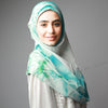 HIjab Women, Hijab House, HIjab Australia,Hijab style, Hijab fashion, How to wear Hijab, Haute, Blue green Cherry Blossom print instant Hijab