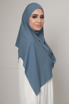 Denim Blue Best Quality Georgette Instant Hijab