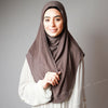 Sandalwood Taupe Coffee Crystal Dotted Stretchy Party Hijab