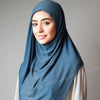 denim blue stretchy Hijab ,Hijab Women, Hijab House,Hijab Australia,Hijab style, Hijab fashion, How to wear Hijab, Haute,