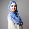 Hijab Australia,Hijab Women, Hijab House,Blue print bright gorgeous Hijab, Hijab style, Hijab fashion, How to wear Hijab? Haute