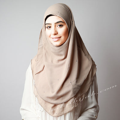 Hijab online,Dusty beige chiffon,Hijab Australia, Hijab Women, Hijab House, Hijab style, Hijab fashion, How to wear Hijab,