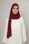 Maroon Georgette Instant Multi Style Hijab