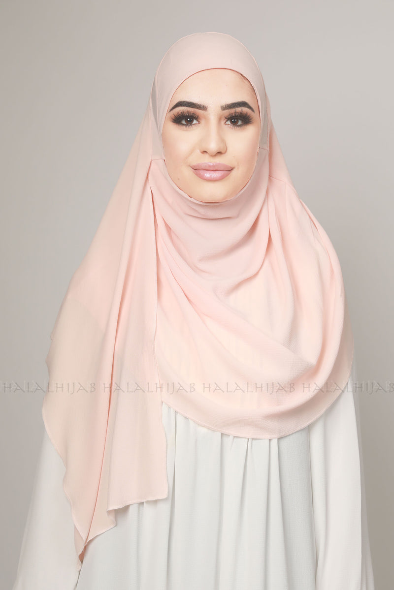 Light Coral Peach Instant Stylish Hijab