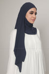 Navy Chiffon Georgette Instant Pin-Free Multi Style Hijab