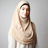 Light Dusty Golden Beige Creme Chiffon Crystallised Hijab