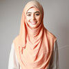 Sweet Light Matte Peach Stretchy Instant Pinless Hijab