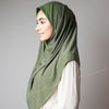 Vivid Olive Green Crystallised Stretchy Party Hijab