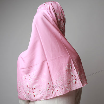 Pink Printed Soft Classy Ready to Wear Hijab