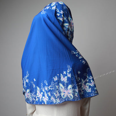 Bright Royal Blue print instant print Hijab, Hijab online  Australia,Hijab style, Hijab fashion, How to wear Hijab? Haute,Hijab Women, Hijab House,