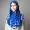 Bright Royal Blue print instant print Hijab, Hijab online  Australia,Hijab style, Hijab fashion, How to wear Hijab? Haute,Hijab Women, Hijab House,