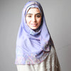 Violet Pink Border Print Gorgeous Two Piece Instant Hijab
